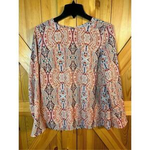 Dalia Shirt Women’s Med Multicolored Paisley Long Sleeve (3999)